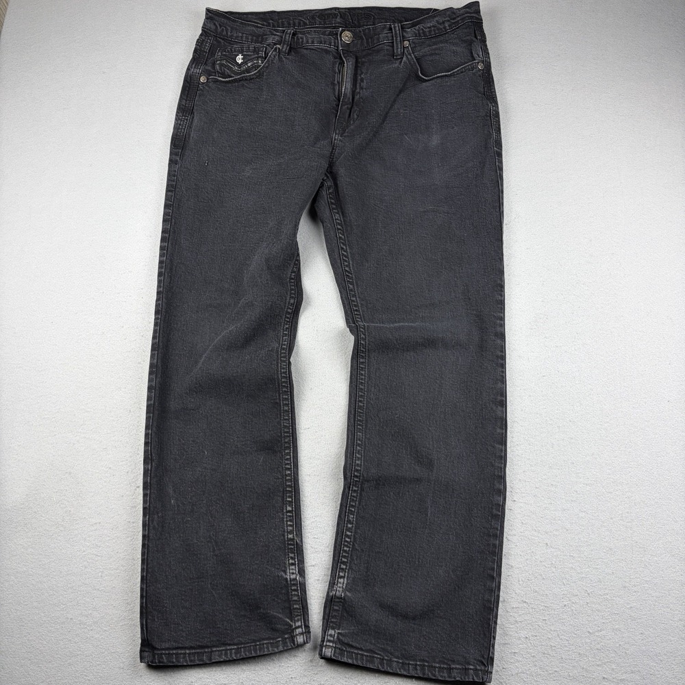Cody James Jeans Men's 38x30 Black Straight Leg Stretch Western Denim